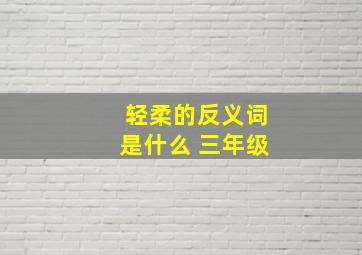 轻柔的反义词是什么 三年级